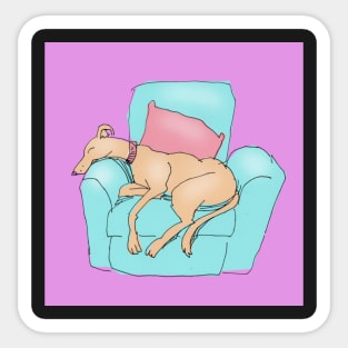 snoozing greyhound Sticker